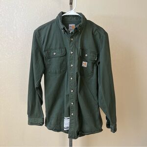 Men’s Carhartt Flame Resistant FR Button Up Shirt Size S